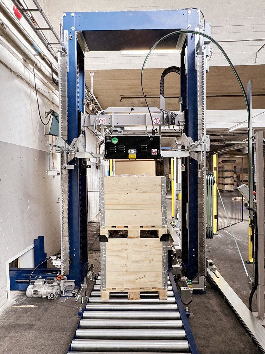 穿剑打包机双托码垛打包案例